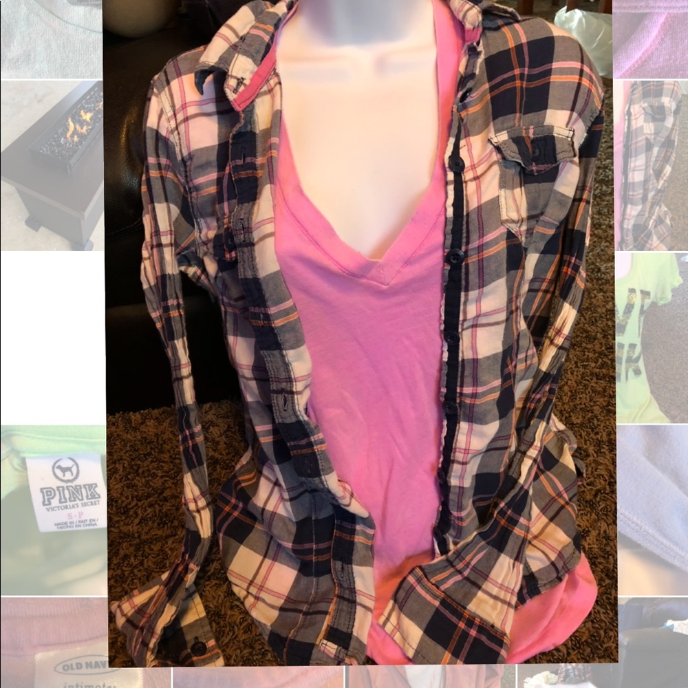 Pink by Victoria’s Secret V-neck tee